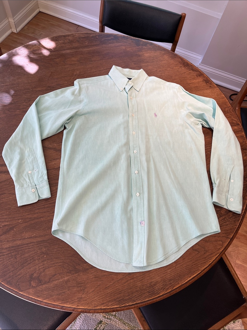 Ralph Lauren Light Mint Green Button-Down Shirt 2000’s size M men’s